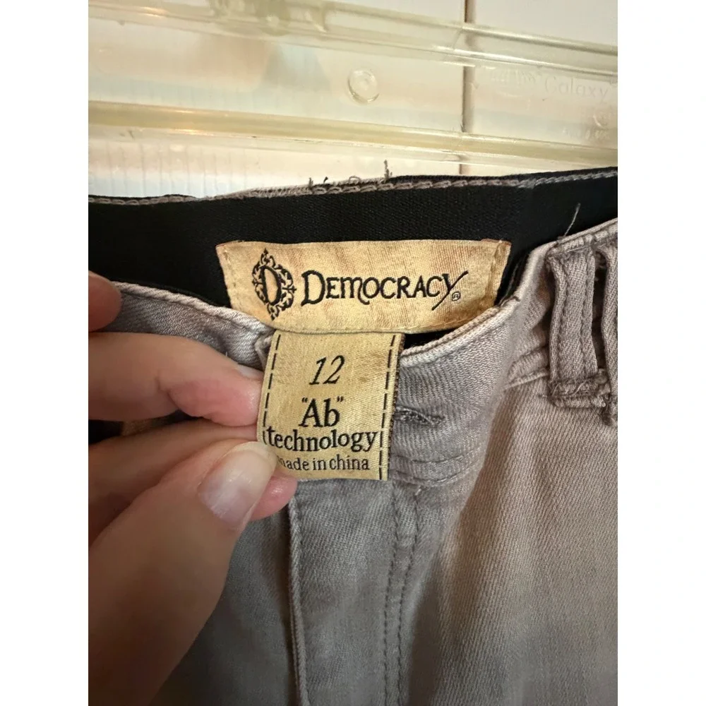 Democracy Absolution Skinny Jeans Grey Denim Pants Womens Size 12